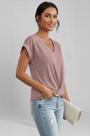 V Neck Short Sleeve Women’s Blouse for Casual Elegance 4