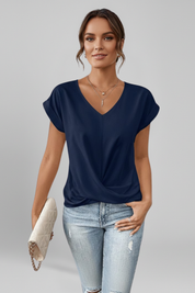 V Neck Short Sleeve Women’s Blouse for Casual Elegance 7