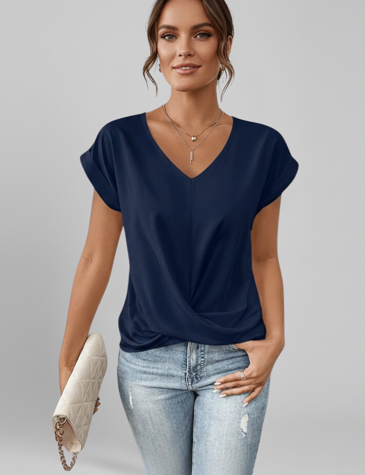 V Neck Short Sleeve Women’s Blouse for Casual Elegance 7