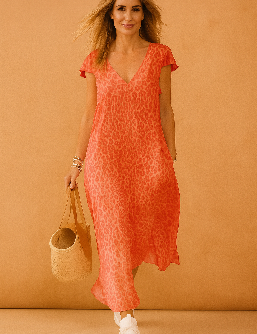 Vanessa | Long Short Summer Dress with V-Neck 2