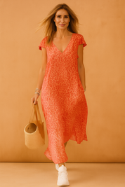 Vanessa | Long Short Summer Dress with V-Neck 2