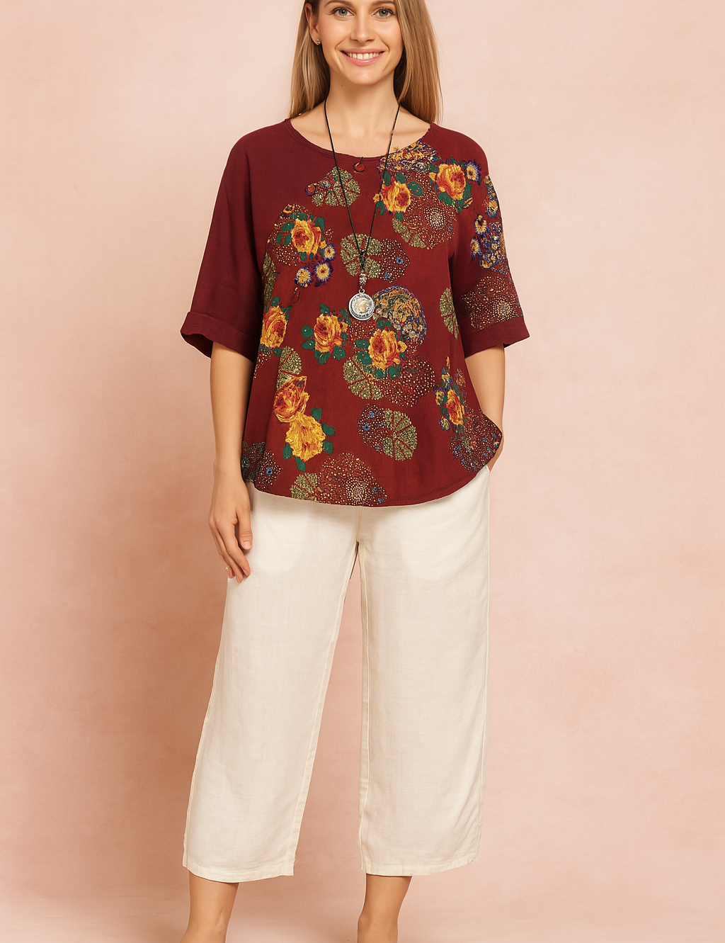 Verona | Patterned Loose Fit Blouse 1
