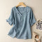 Vintage-Inspired Blouse with Button Detail for Women - Elegant and Comfortable 2