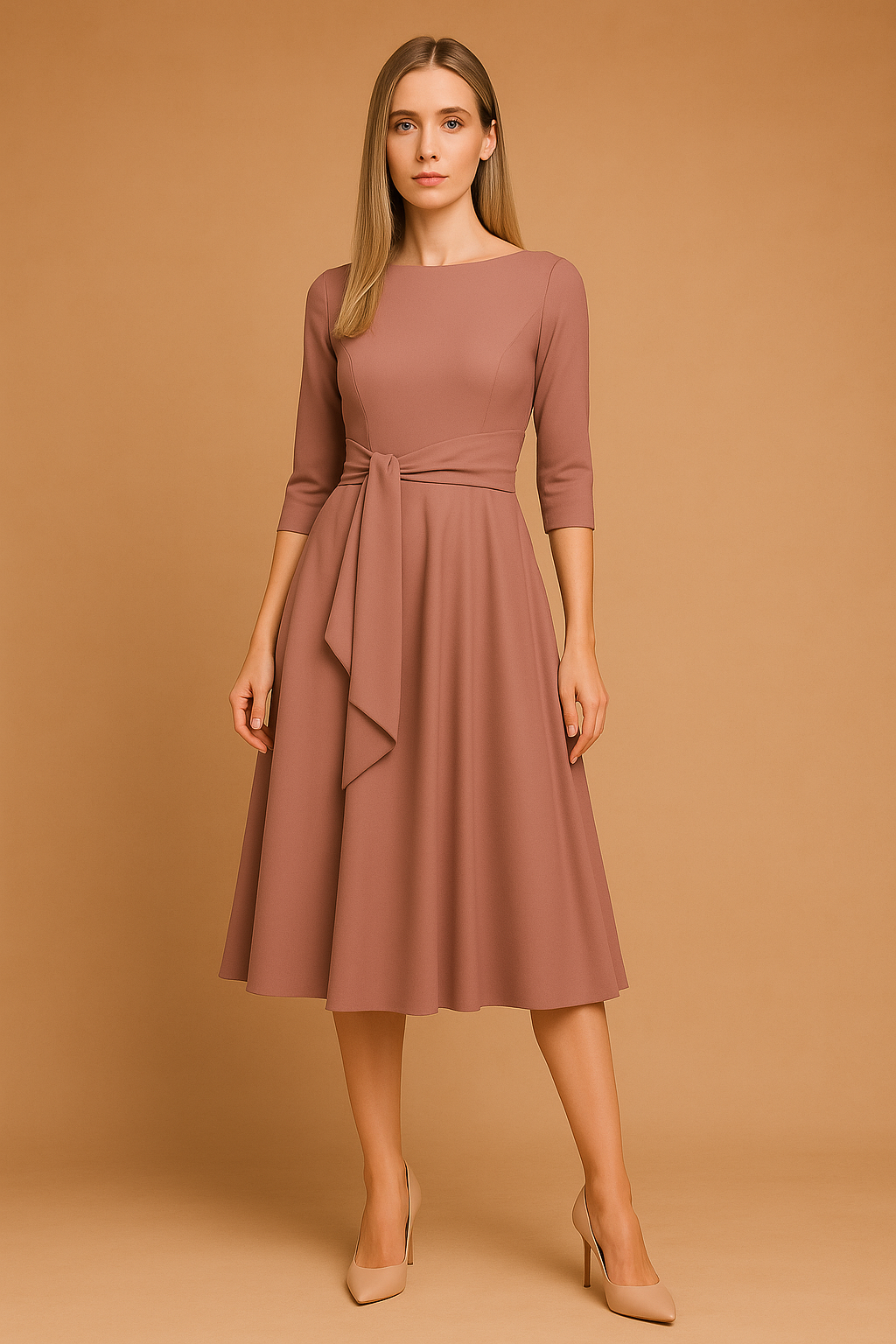 Violet | Elegant Midi Blouse with Bow 1