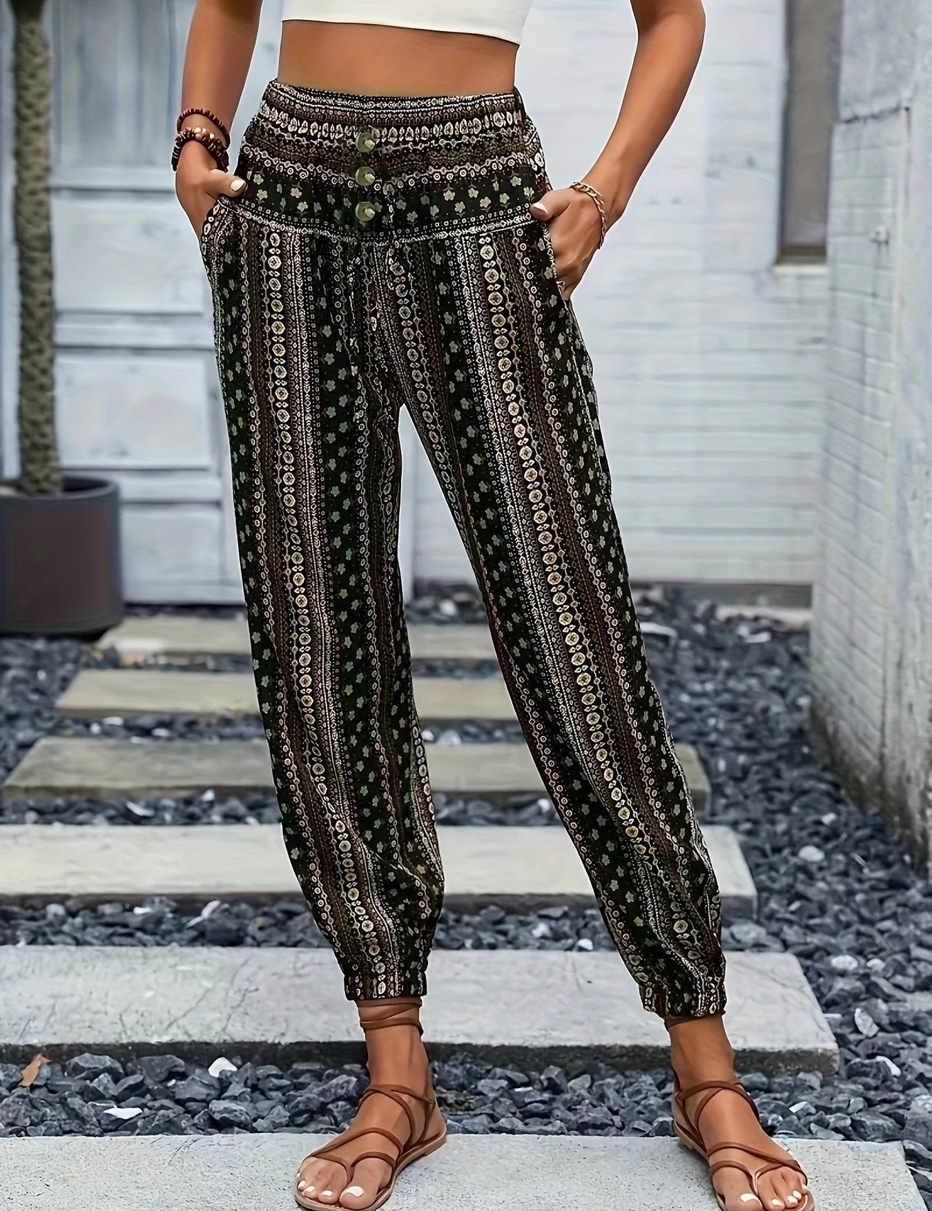 Viviana | Stylish High-Waist Printed Pants 10