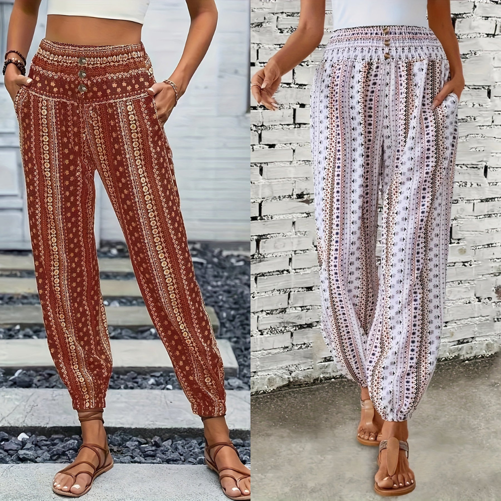 Viviana | Stylish High-Waist Printed Pants 2