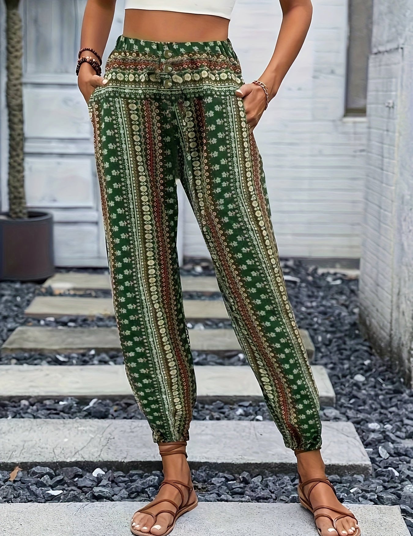 Viviana | Stylish High-Waist Printed Pants 8