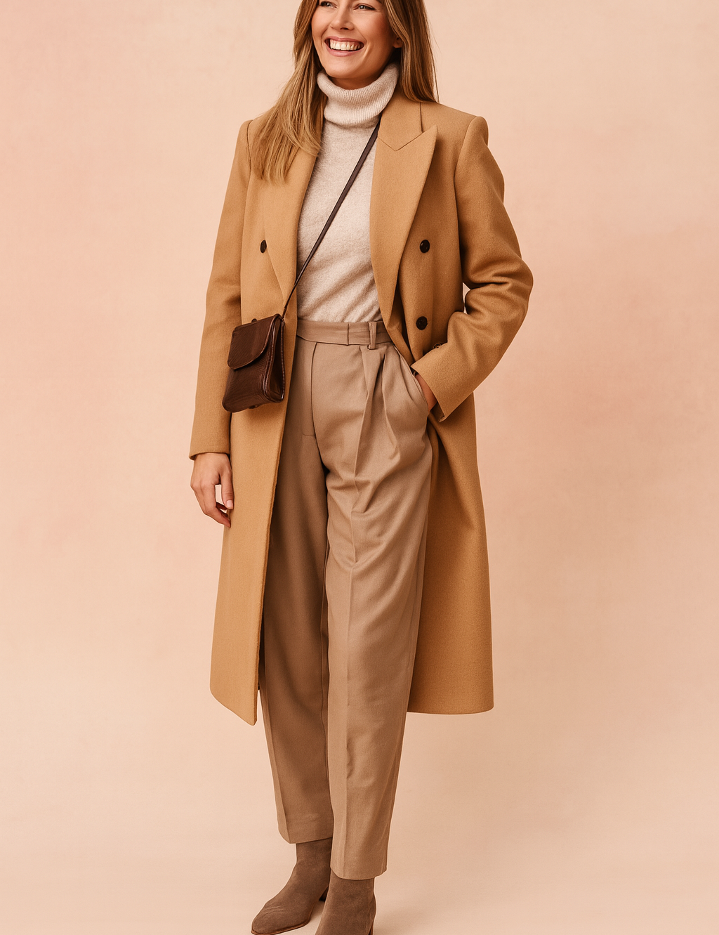 Weronika | Double-breasted coat in an elegant style 0
