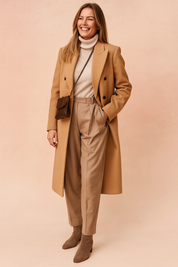 Weronika | Double-breasted coat in an elegant style 0