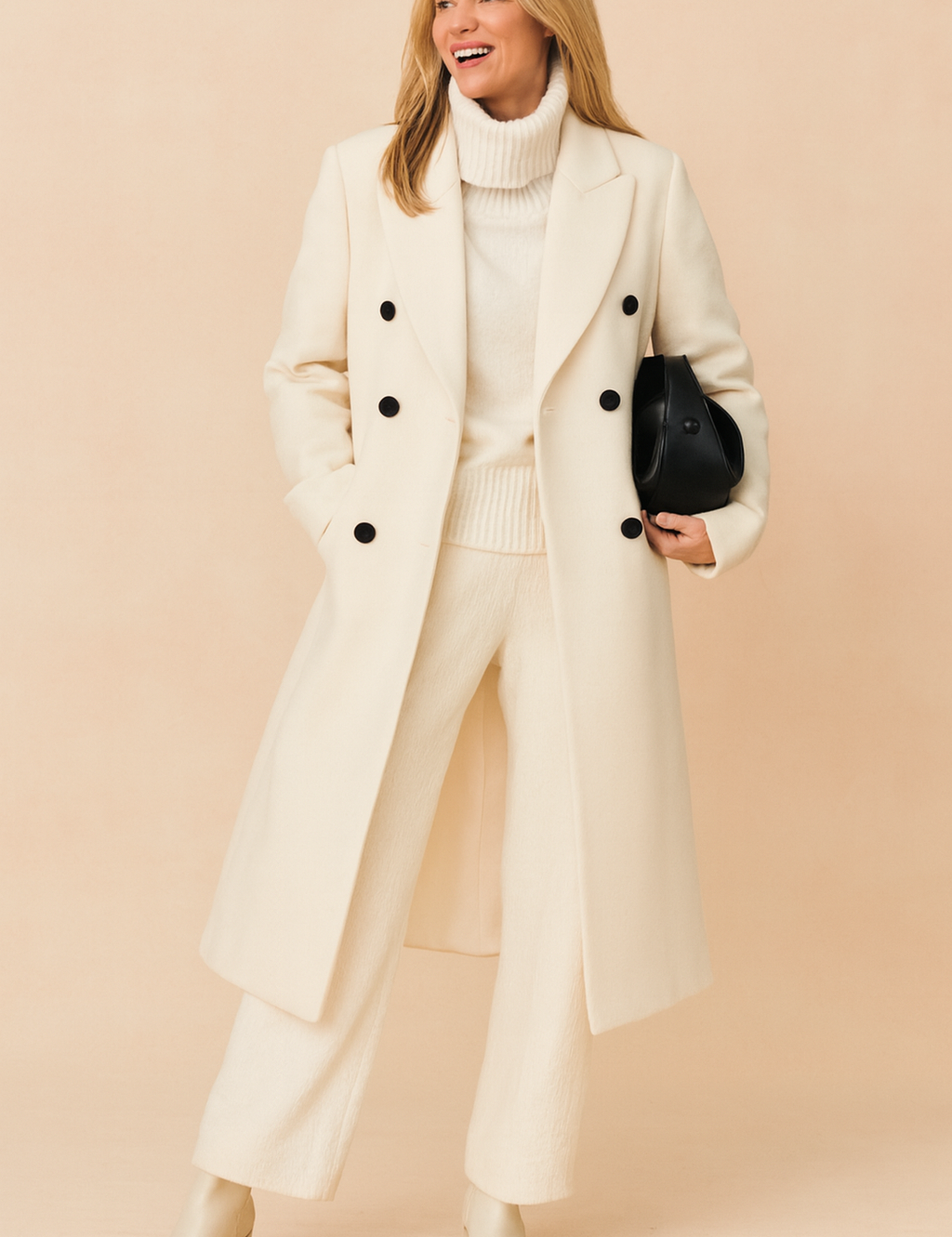 Weronika | Double-breasted coat in an elegant style 1