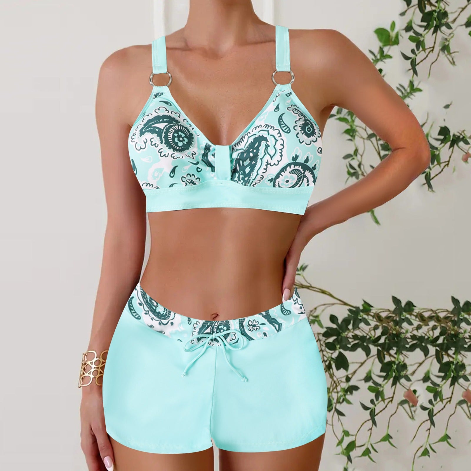 The Nautical Swimming Set for active women