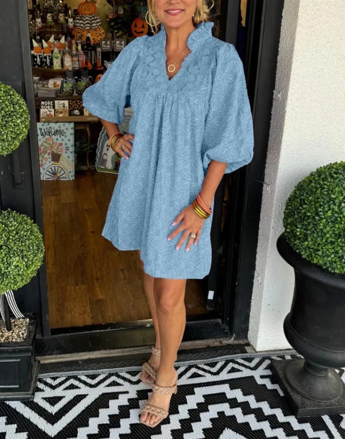 Anna | Gorgeous satin summer dress with cap sleeves