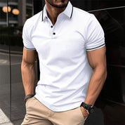 Sebastian | Elegant Short Sleeve Polo Shirt