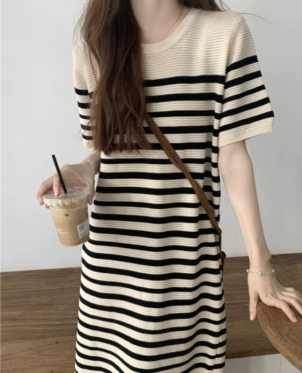 Adeline | Summer dress with striped t-shirt