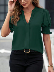 Maria | Elegant blouse with gathered sleeves