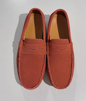 Italian-style suede loafers