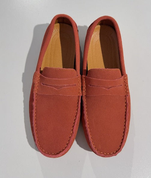 Italian-style suede loafers