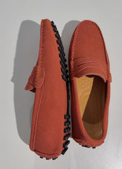 Italian-style suede loafers