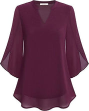 White Layered Blouse for Women, Elegant Summer Top with V-Neck and 3/4 Sleeves, Chic and Flattering Fit for Casual or Formal Wear 5