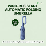 Wind-resistant automatic folding umbrella with large buckle handle - compact and durable 5