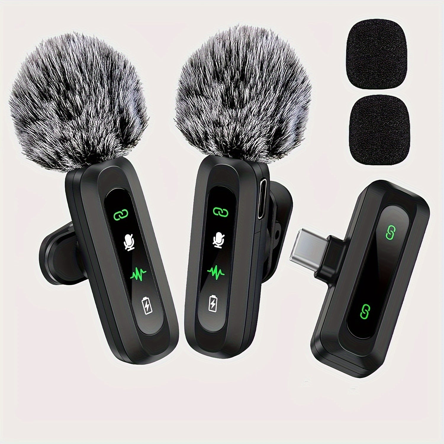 Wireless lavalier microphone with USB-C connectivity for smartphones and tablets - compact design, ideal for podcasts and vlogs 2