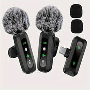Wireless lavalier microphone with USB-C connectivity for smartphones and tablets - compact design, ideal for podcasts and vlogs 2