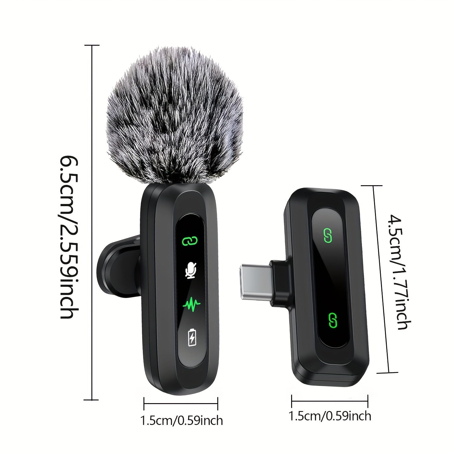 Wireless lavalier microphone with USB-C connectivity for smartphones and tablets - compact design, ideal for podcasts and vlogs 4