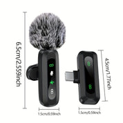 Wireless lavalier microphone with USB-C connectivity for smartphones and tablets - compact design, ideal for podcasts and vlogs 4