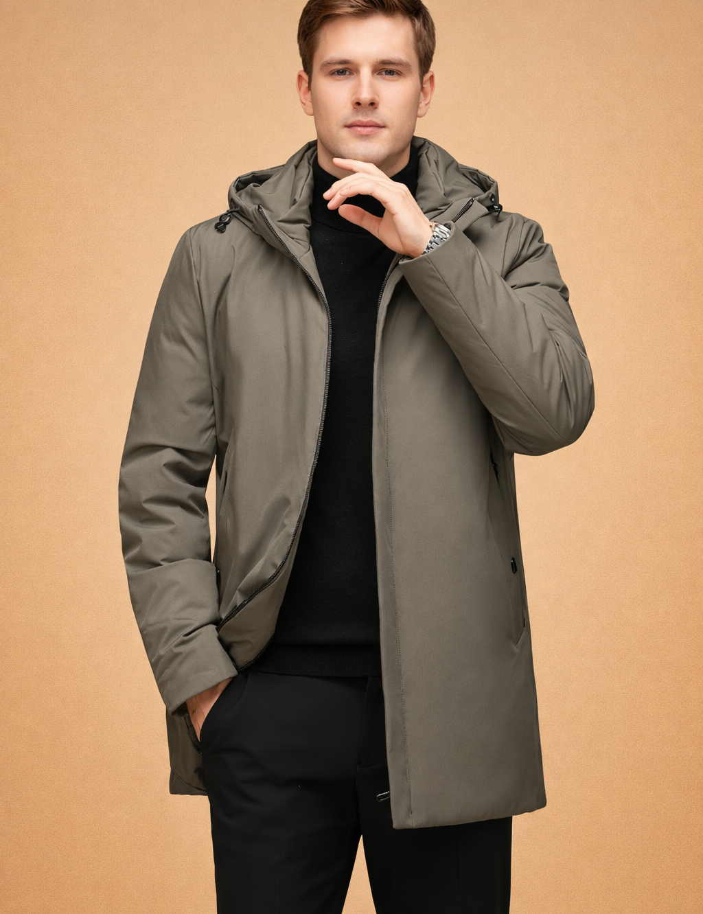 Witold | Long Winter Jacket with Hood 0