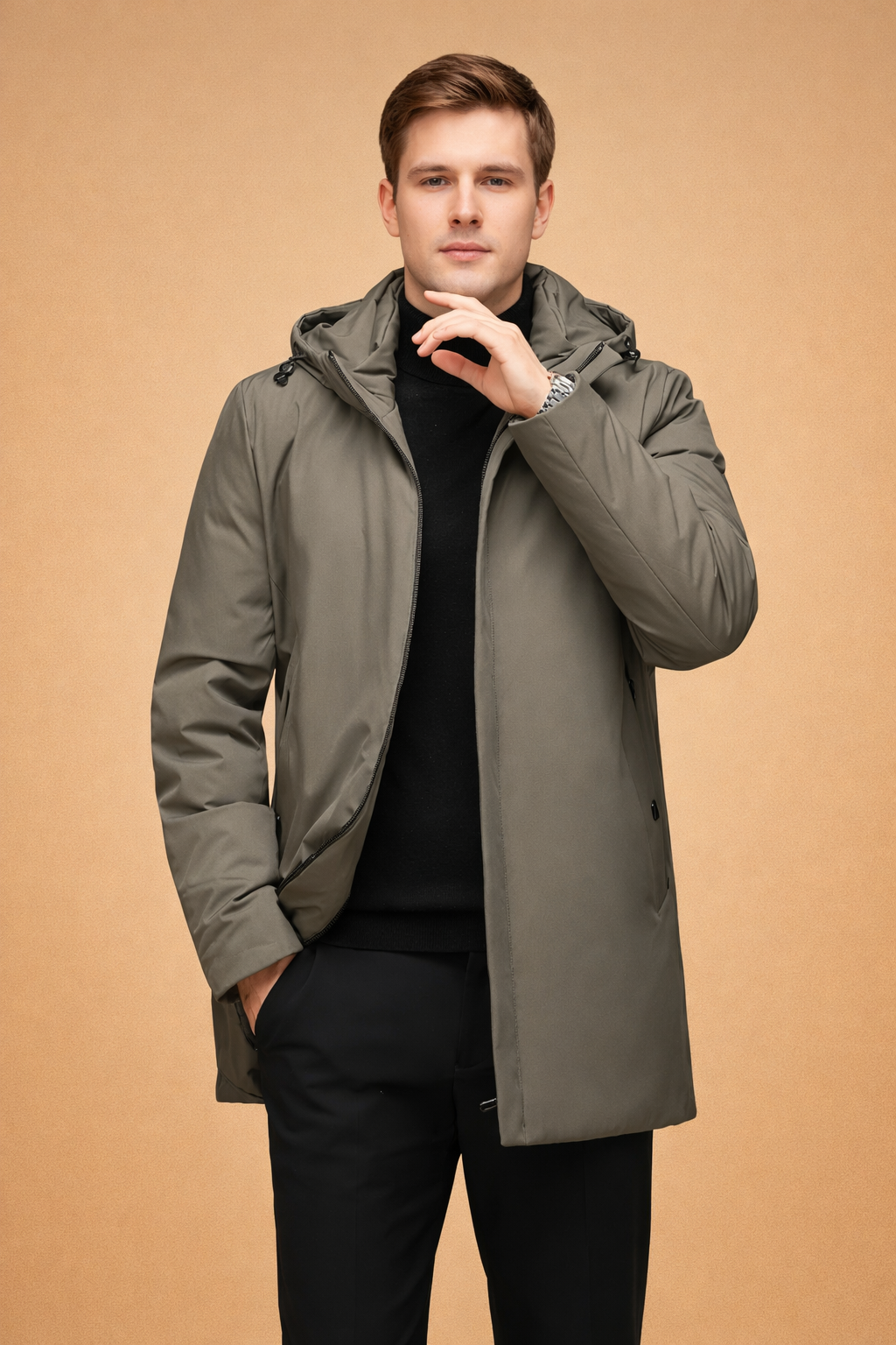 Witold | Long Winter Jacket with Hood 0
