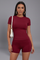 Women Two-Piece Set with Cropped Top and High Waist Shorts for Summer 6