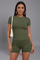 Women Two-Piece Set with Cropped Top and High Waist Shorts for Summer 7