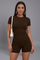 Women Two-Piece Set with Cropped Top and High Waist Shorts for Summer 9