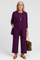 Women's 3-Piece Cardigan Set with Wide Leg Trousers for Versatile Styling 4