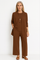 Women's 3-Piece Cardigan Set with Wide Leg Trousers for Versatile Styling 5