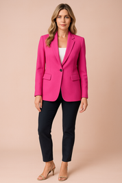 Women's Black Blazer for Women Elegant Fitted Cut High-Quality Fabric 4