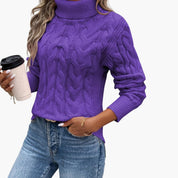Women's Cable Knit Turtleneck Sweater - Cozy & Stylish Fall Sweater for Women 8