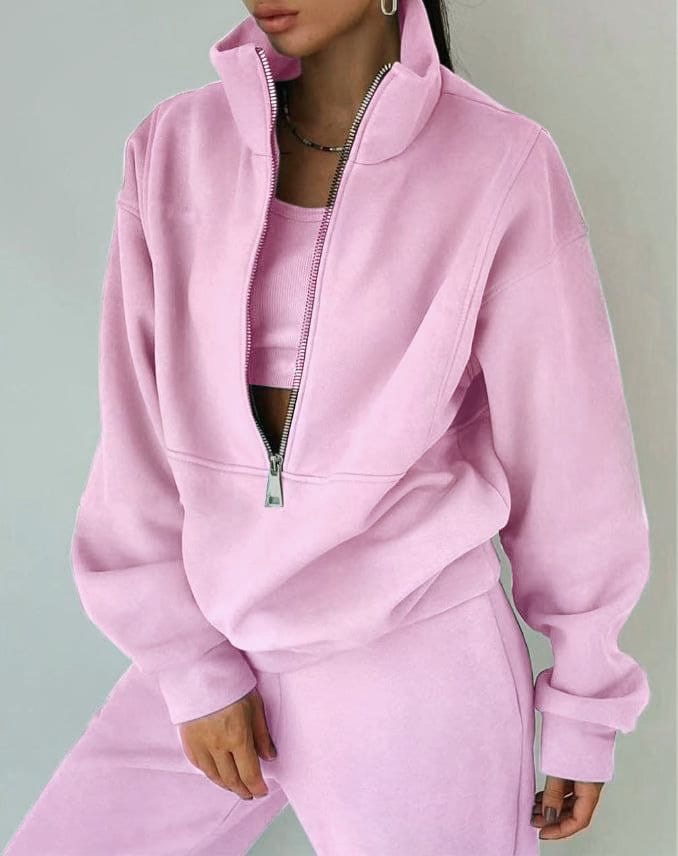 Women’s Casual Oversized Two-Piece Set - Stylish Comfort for Everyday Wear 0
