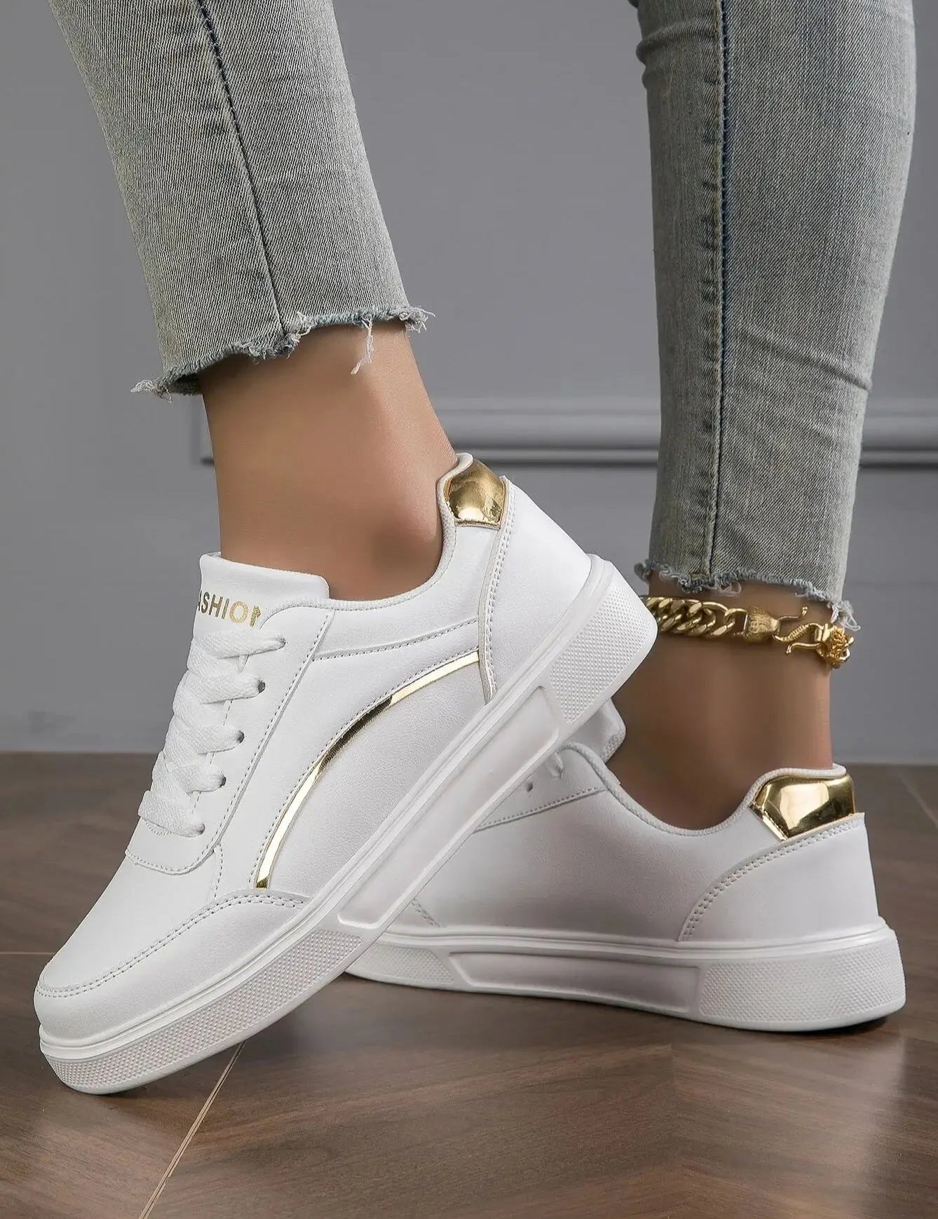 Women's Casual Platform Sneakers Comfortable Faux Leather 1