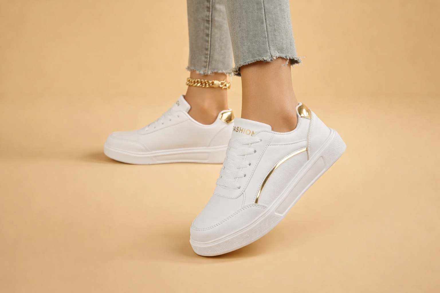 Women's Casual Platform Sneakers Comfortable Faux Leather 1
