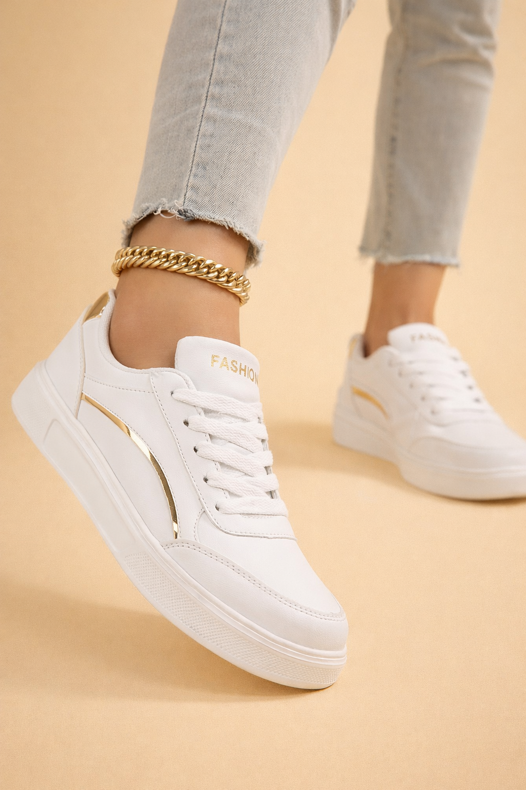 Women's Casual Platform Sneakers Comfortable Faux Leather 2