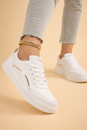 Women's Casual Platform Sneakers Comfortable Faux Leather 2