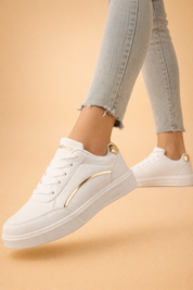 Women's Casual Platform Sneakers Comfortable Faux Leather 3