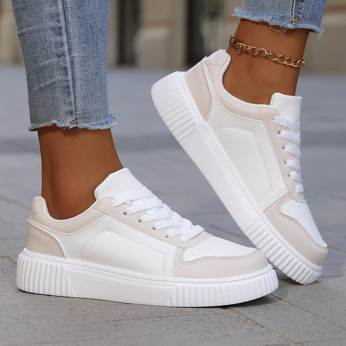 Women's Casual Sneakers Comfortable Non-Slip Design Synthetic 4