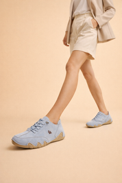 Women's Casual Sneakers Comfortable Suede Leather Breathable Walking Shoes 10