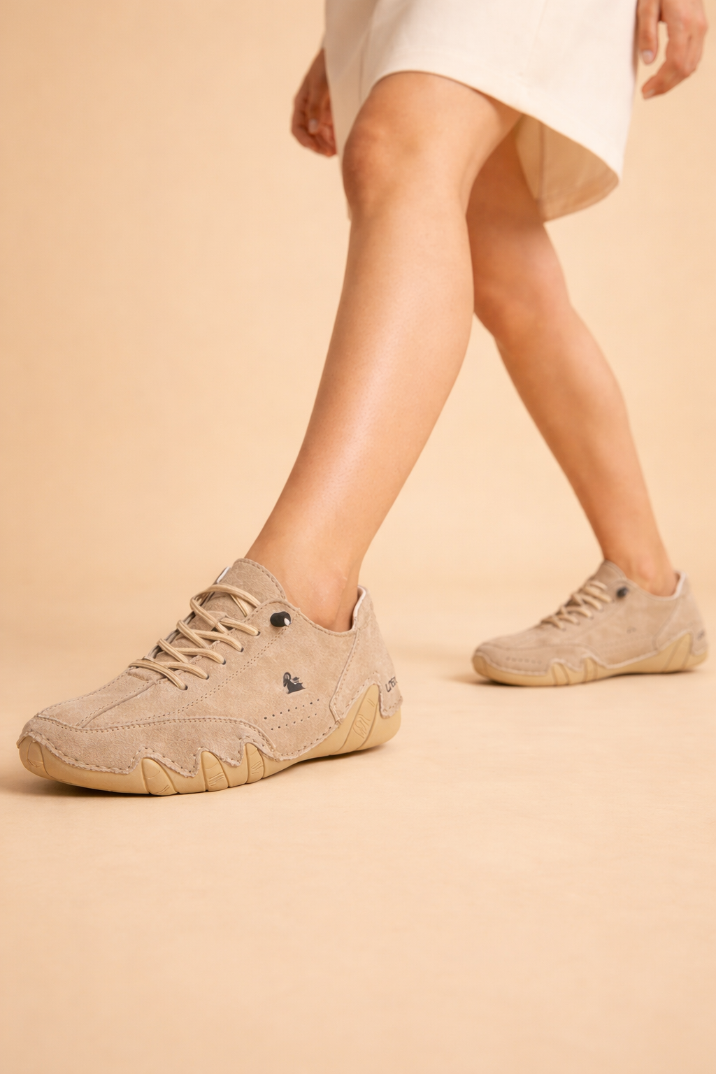 Women's Casual Sneakers Comfortable Suede Leather Breathable Walking Shoes 4