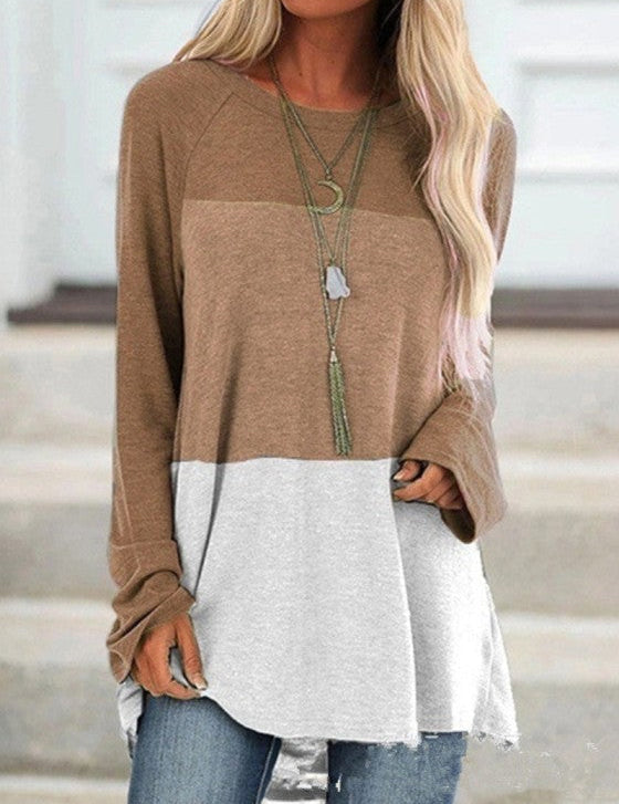 Women's Casual Tunic Top for Leggings Round Neck Long Sleeve Polyester 0