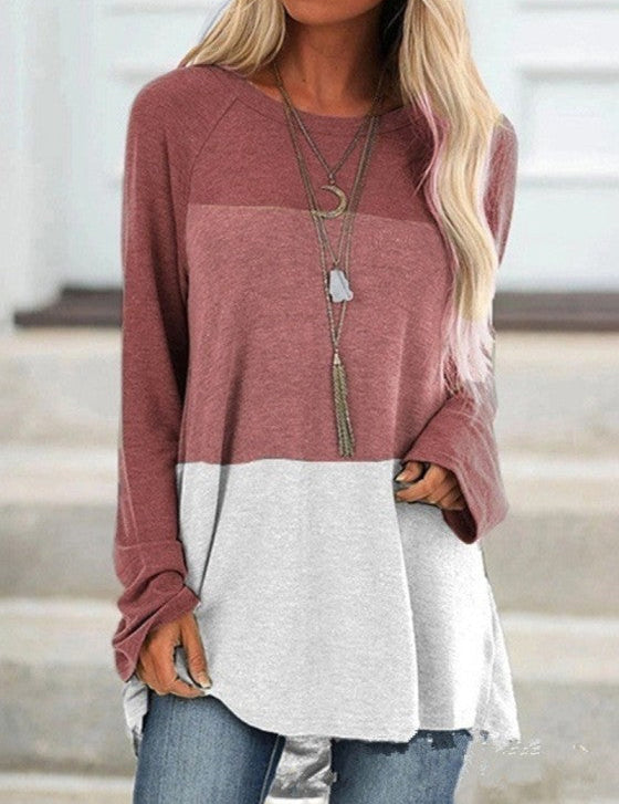 Women's Casual Tunic Top for Leggings Round Neck Long Sleeve Polyester 2