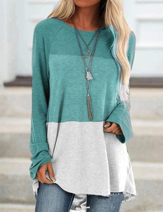 Women's Casual Tunic Top for Leggings Round Neck Long Sleeve Polyester 3