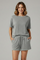 Women’s Casual Two-Piece Set with Batwing Sleeve Top and Drawstring Shorts 5
